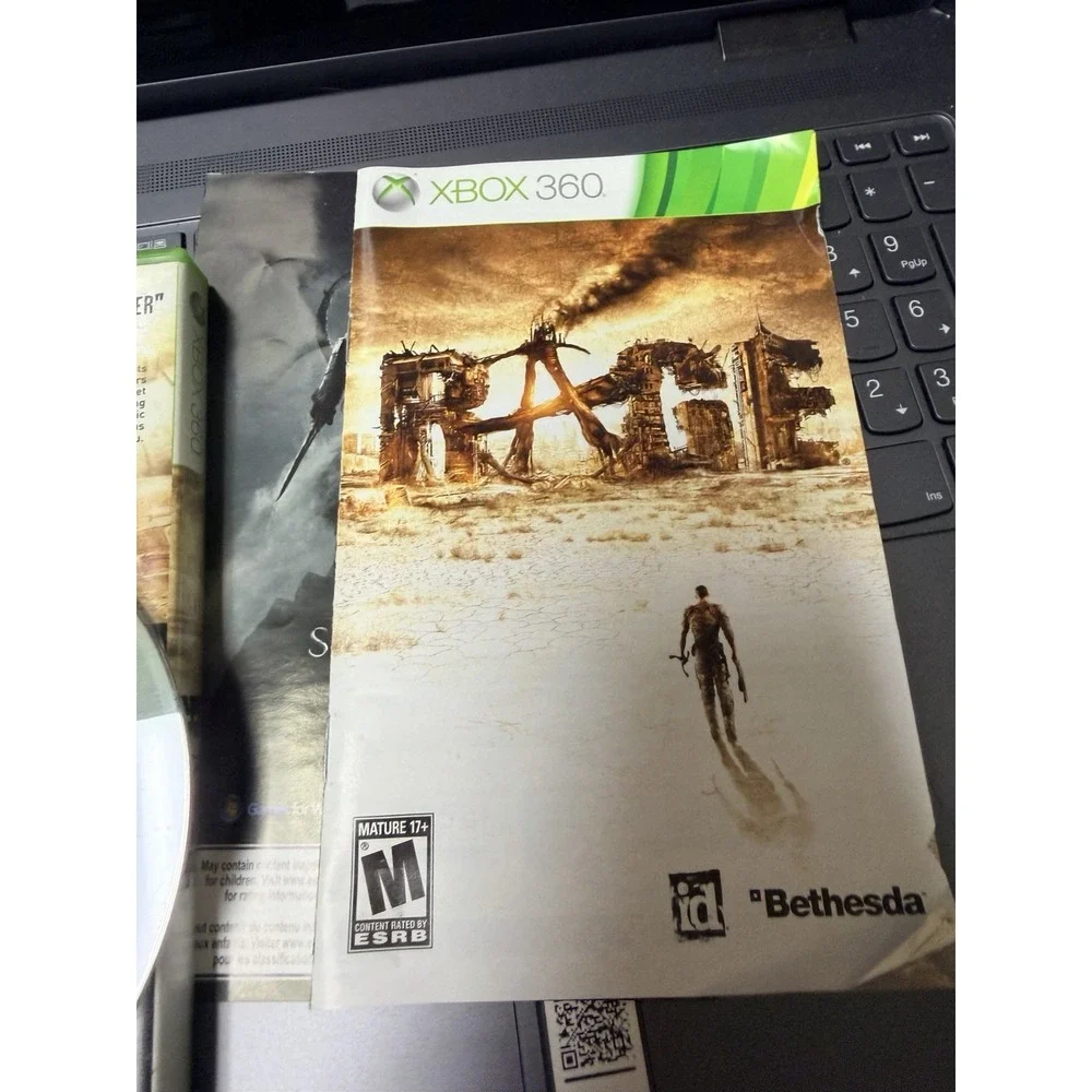 RAGE Xbox 360 Bethesda id Software Complete‎ with Manual 3-Disc Set